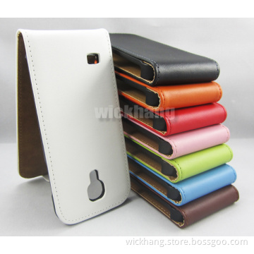 Genuine Leather Pouch Flip Case for Samsung Galaxy S4 Mini I9190